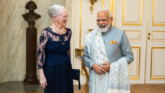 pm modi meets queen margrethe ii