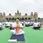 pm modi celebrates international yoga day 2022 in mysore