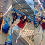Girl danced in Hyderabad Metro