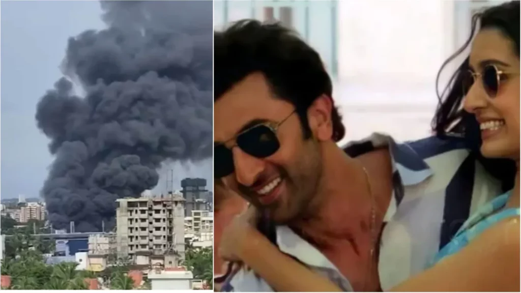 Fire breaks out on the sets