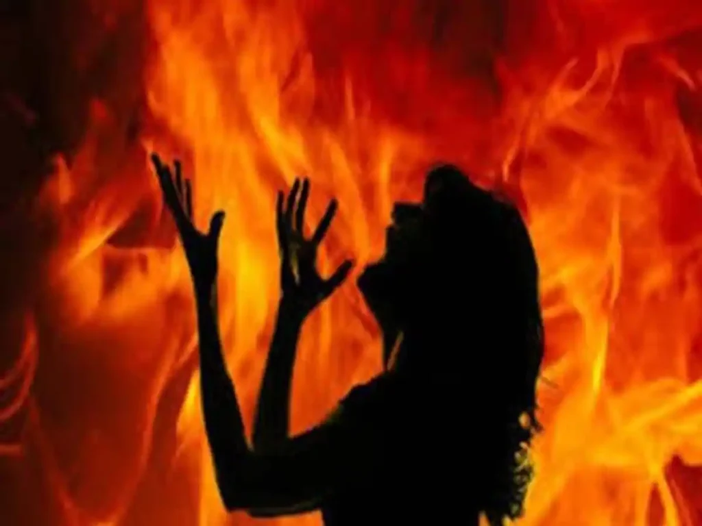 woman burn