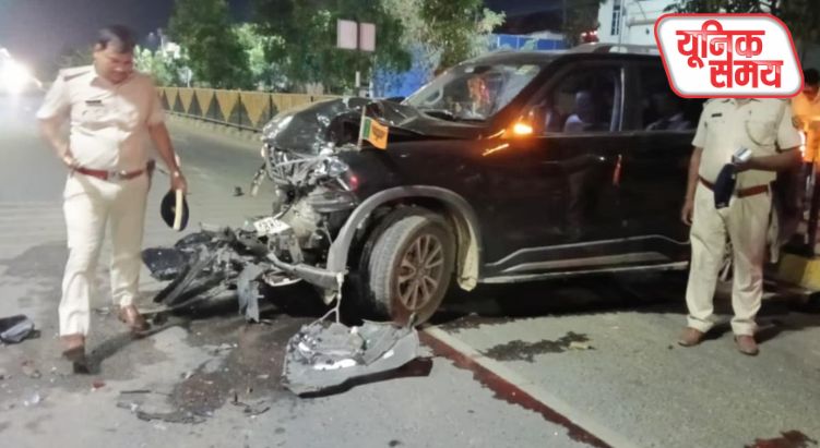 तेज रफ्तार कार ने मारी टक्कर