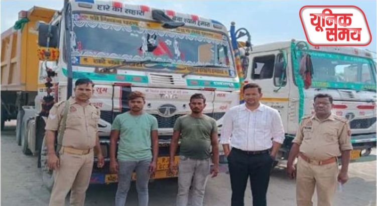 मथुरा में अवैध खनन पर कार्रवाई