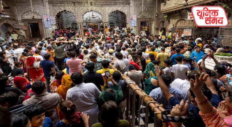 दीपोत्सव के बाद वीकेंड पर बांके बिहारी मंदिर