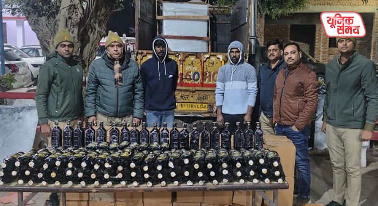 एक्सप्रेस वे पर बरामद हुई 600 बोतल शराब