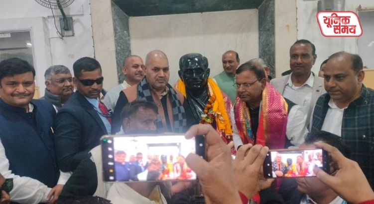 दीनदयाल धाम पहुंचे भाजपा प्रदेश अध्यक्ष पंकज चौधरी