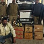 A young man was arrested for smuggling alcohol.