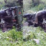 An army vehicle fell into a 200-foot-deep gorge