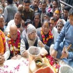 Congress state president Ajay Rai offered prayers at the Thakur Banke Bihari temple