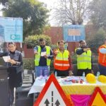 महुवन टोल प्लाजा पर सड़क सुरक्षा जागरूकता कार्यक्रम