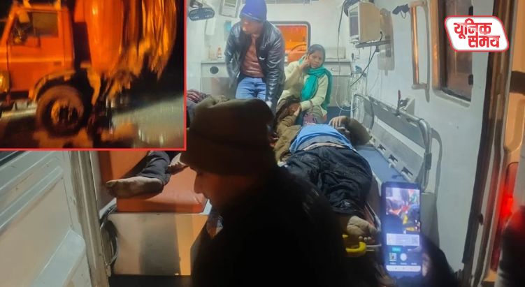 An out-of-control container truck ran over passengers who had just disembarked from a bus