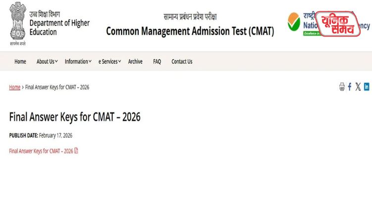 CMAT 2026 Final Answer Key Out