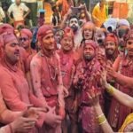 Celebration of 'Lathmar' Holi in Barsana