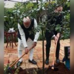 PM Modi and President Herzog planted a tree in the name of mother