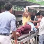 A young man was stabbed in a minor dispute over a car collision