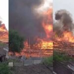 Massive Fire Breaks Out in Mahayagya Pandal Near Ram Temple