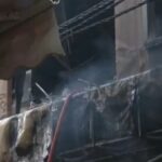 Massive fire breaks out in a four-story building in Palam