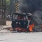 Moving Car Turns into a 'Ball of Fire' Near Jaigurudev Ashram