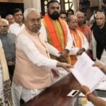 Nitish Kumar filed his nomination for the Rajya Sabha elections