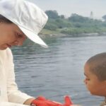 Actress Neha Dhupia Participates in Yamuna Clean-up Drive