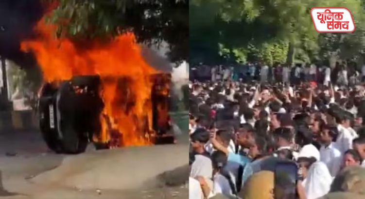Employees' protest over demands for a salary hike turns violent