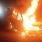 Moving Car Turns into a Ball of Fire on Delhi-Mumbai Expressway