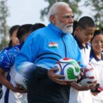 PM Modi takes to the field with the youth