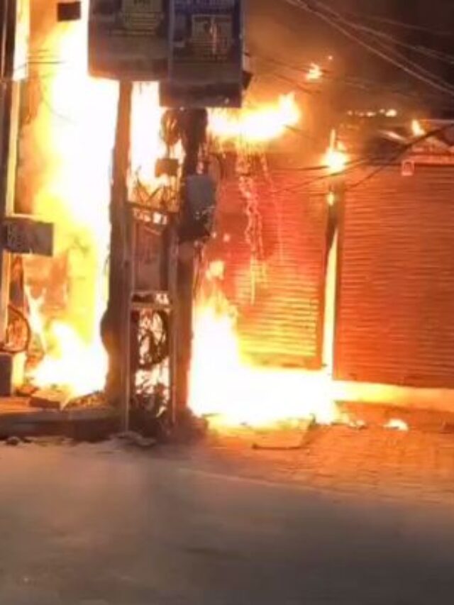 Massive Fire at a Leaf-Plate Shop on Kotwali Road