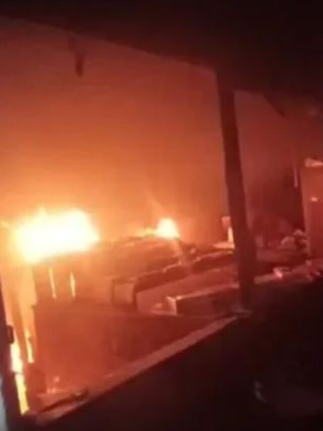 Massive fire breaks out at a sweets shop