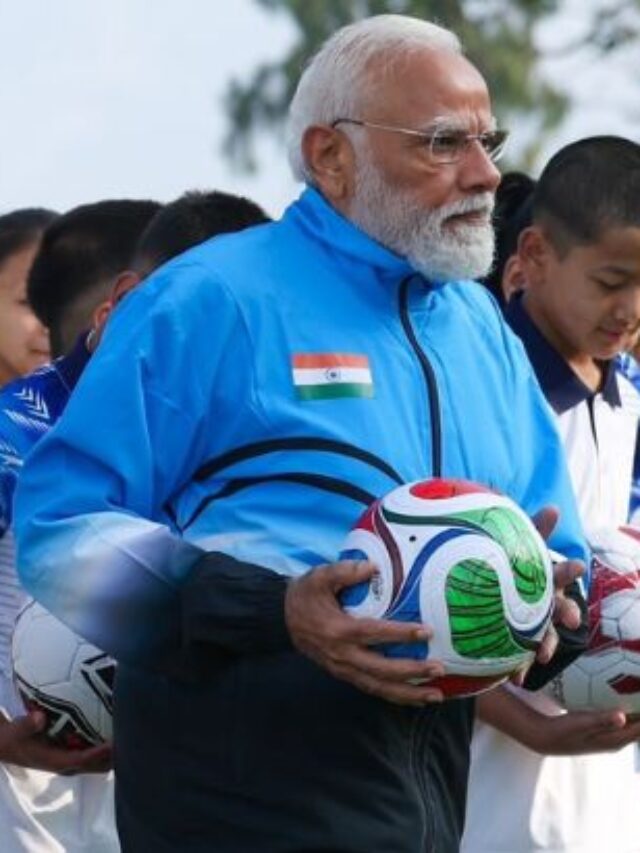 PM Modi takes to the field with the youth