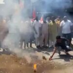 BJP workers set off fireworks in Chowk Bazaar