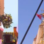 PM Modi performed the Kumbhabhishekam of the spire using water from 11 sacred pilgrimage sites