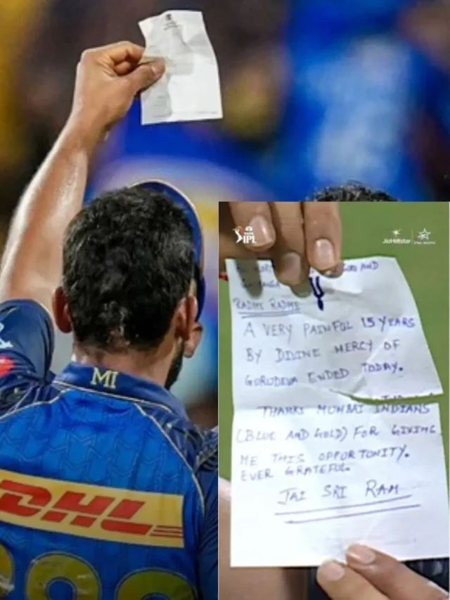 Mumbai Indians leg spinner Raghu Sharma took out a note from his pocket