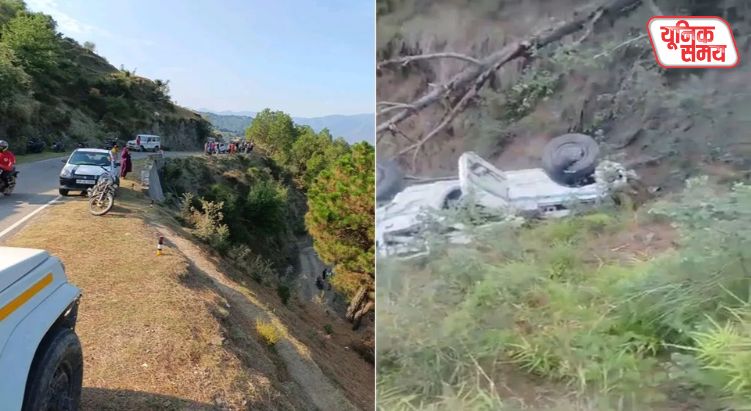 Bolero vehicle falls into a gorge on the Chamba-Masrund road