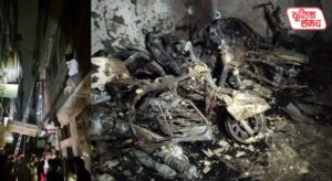 Massive fire breaks out in a five-storey building in Govindpuri