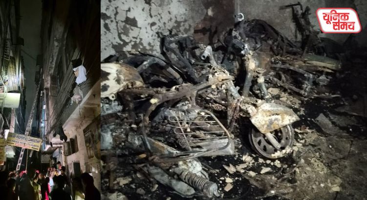 Massive fire breaks out in a five-storey building in Govindpuri