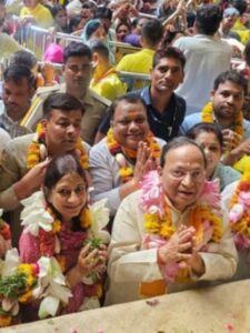BJP National General Secretary Arun Singh arrives in Vrindavan