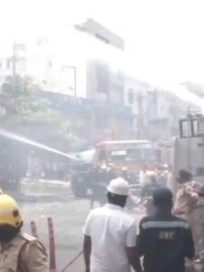 Chaos Erupts at Ameerpet's 'Helmet Market' Following Fire