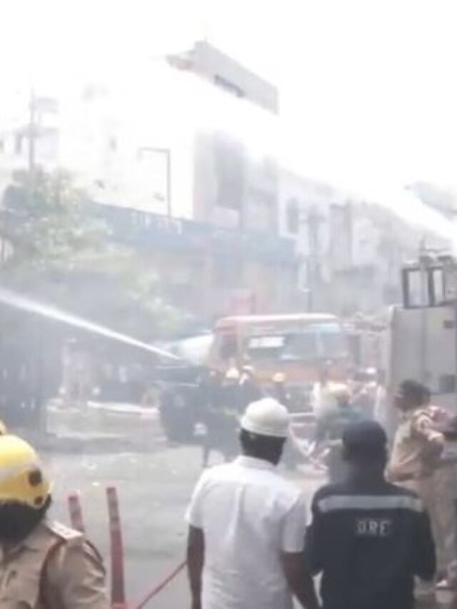 Chaos Erupts at Ameerpet's 'Helmet Market' Following Fire