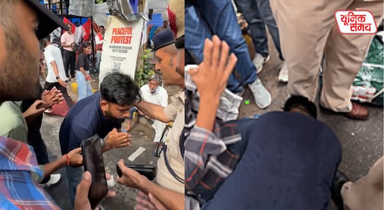 Abhijit Deepke fell at the feet of the Delhi Police