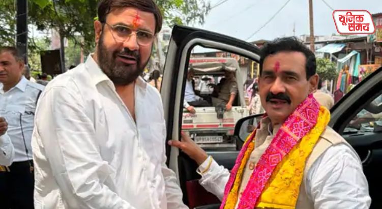 Former Madhya Pradesh Home Minister Narottam Mishra arrived in Vrindavan on Guru Purnima