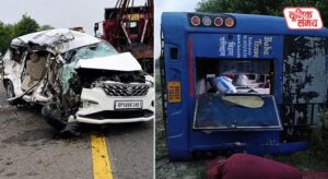 Horrific road accident on the Agra-Lucknow Expressway in Unnao