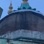 Part of the dome of Jama Masjid collapsed