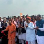 Rajnath Singh and Nitin Gadkari inaugurated the Lucknow-Kanpur Expressway