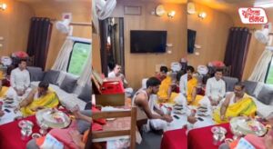 Uproar over Rudrabhishek and religious rituals performed in the saloon coach of a moving train