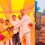 Haryanvi dancers perform at a BJP MLA's event in Mathura
