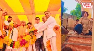 Haryanvi dancers perform at a BJP MLA's event in Mathura
