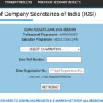 ICSI CS Result 2026