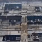 Massive fire breaks out in a five-storey building on Mirza Ghalib Street in Kolkata