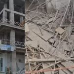 Shuttering collapsed while the concrete slab was being cast for the Omaxe Mall under construction in Vrindavan